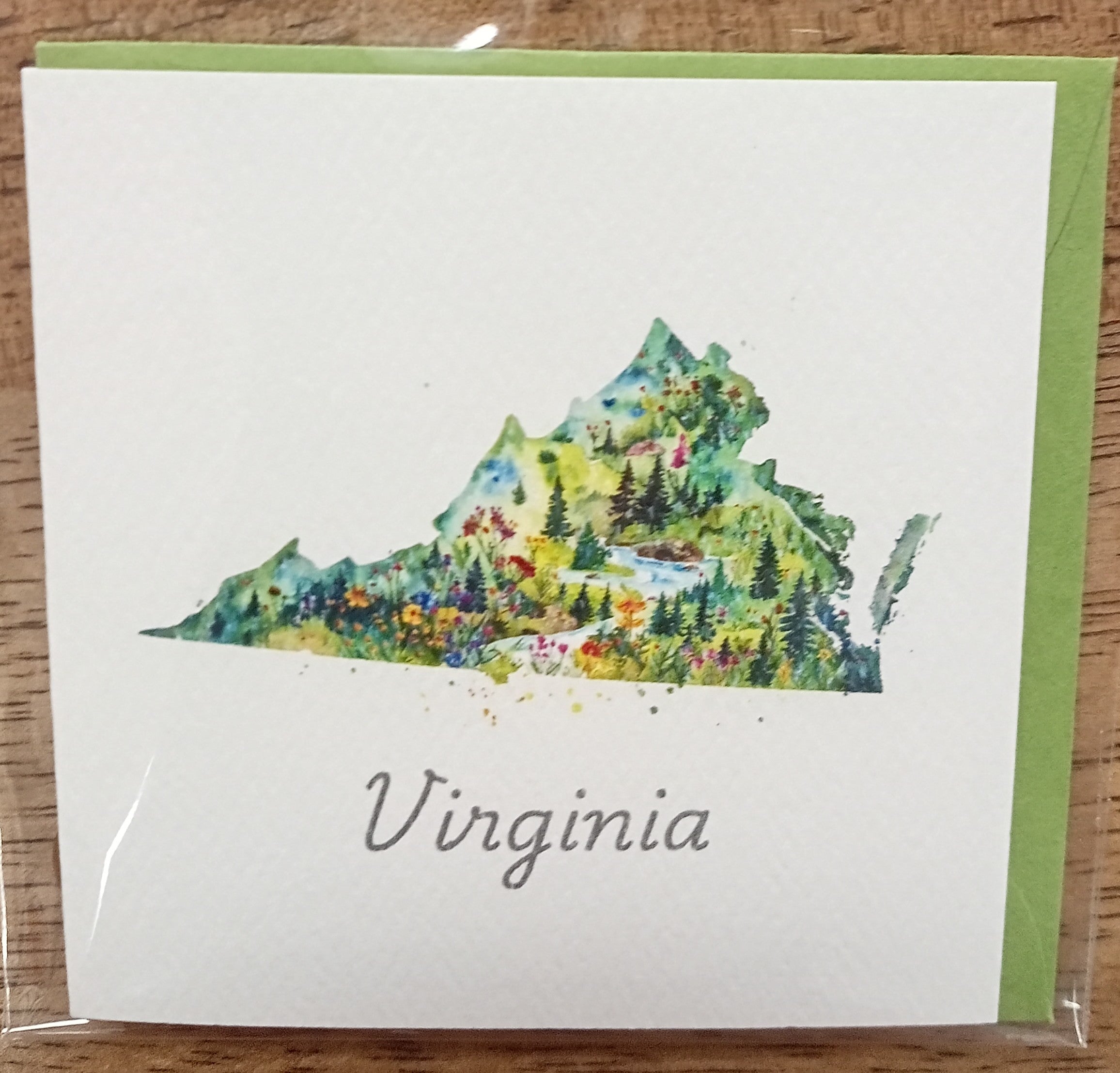 Objet d'Art - Virginia Mini Card - Virginia Pines & Wildflowers