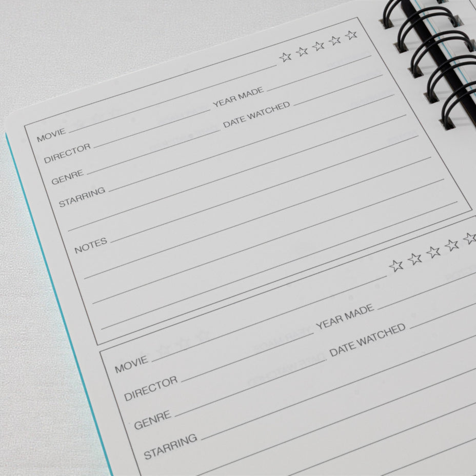 Little Bespokebooks, Movie Log, Adriatic Blue/Cherry