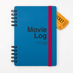 Little Bespokebooks, Movie Log, Adriatic Blue/Cherry