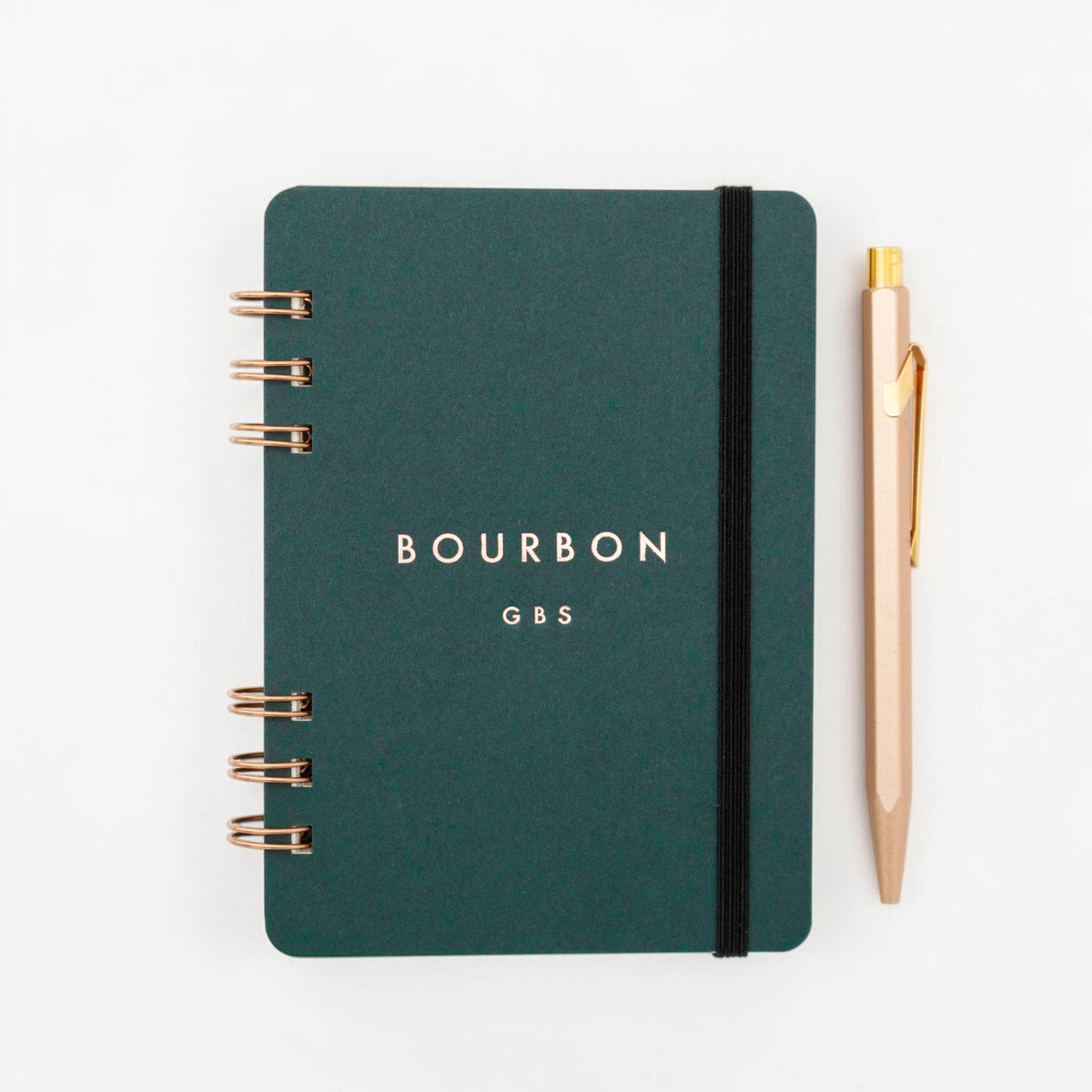 Little Bespokebooks, Signature Bourbon Tasting Logbook, Rose Gold
