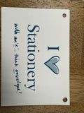 RPS, POSTCARD, I HEART STATIONERY W/ E