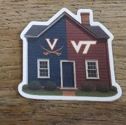 J.H. - UVA/VA Tech House Divided sticker
