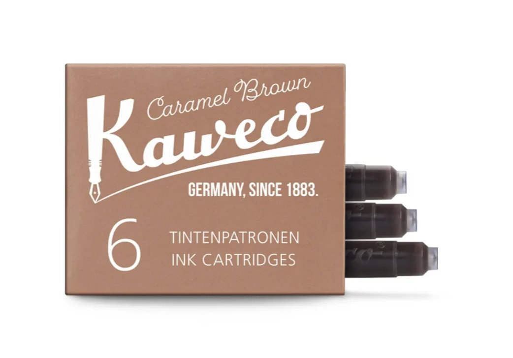 Kaweco, Ink Cartridges, Quantity 6, Caramel Brown