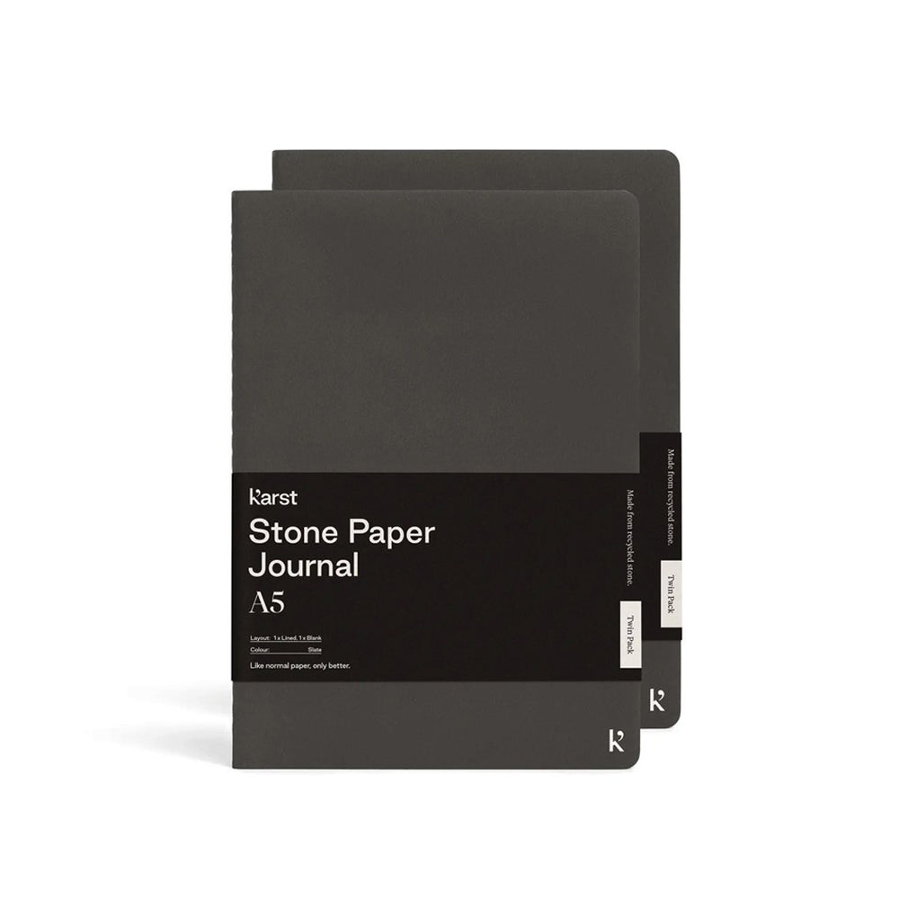 Karst - A5 Softcover Daily Journal Twin Pack, Slate