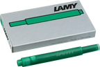 LAMY, FOUNTAIN PEN, T10 REFILL, GREEN, 5 PACK CARTRIDGE