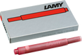 LAMY, FOUNTAIN PEN, T10 REFILL, RED, 5 PACK CARTRIDGE