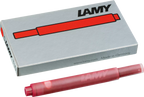 LAMY, FOUNTAIN PEN, T10 REFILL, RED, 5 PACK CARTRIDGE
