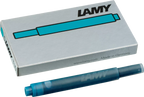 LAMY, FOUNTAIN PEN, T10 REFILL, TURQUOISE  5 PACK CARTRIDGE