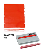 LAMY, FOUNTAIN PEN, T10 REFILL, RED, 5 PACK CARTRIDGE