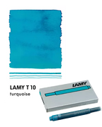 LAMY, FOUNTAIN PEN, T10 REFILL, TURQUOISE  5 PACK CARTRIDGE