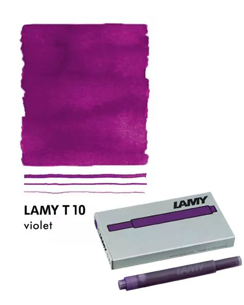 LAMY, FOUNTAIN PEN, T10 REFILL, VIOLET 5 PACK CARTRIDGE