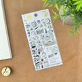 Midori - Sticker 2641 Two Sheets Monotone Cafe