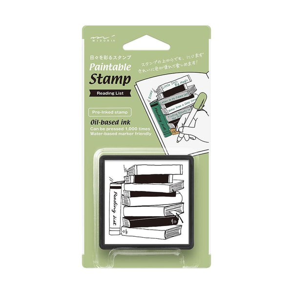 Midori, Paintable Stamp - Reading List