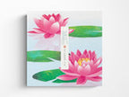 Midori - Letter Paper 175 Silk Printing Water Lily Reflection