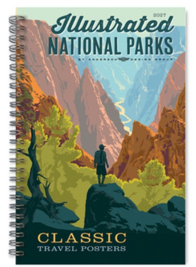 Illustrated National Parks  - 2027 Desk Calendar