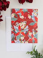 Seedlings, Red Poinsettia Holiday Card