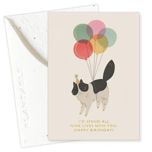 Seedlings - Birthday Kitty Sprout | Mini Birthday Card