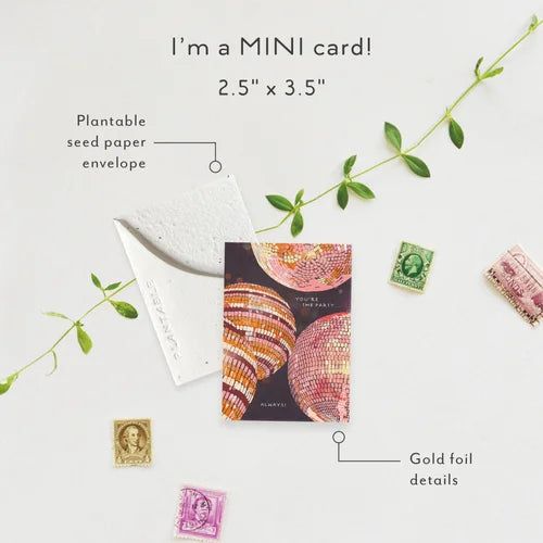 Seedlings - Disco Sprout | Mini Birthday Card