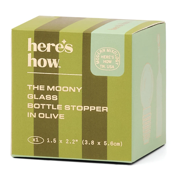 Here's How, The Moony Glass Bottle Stopper - Olive