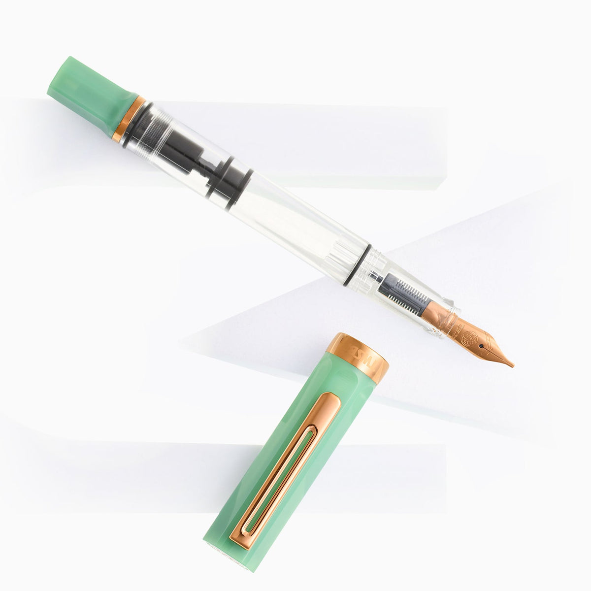 TWSBI ECO Fountain Pen - Jade Jelly w/ Bronze, Fine