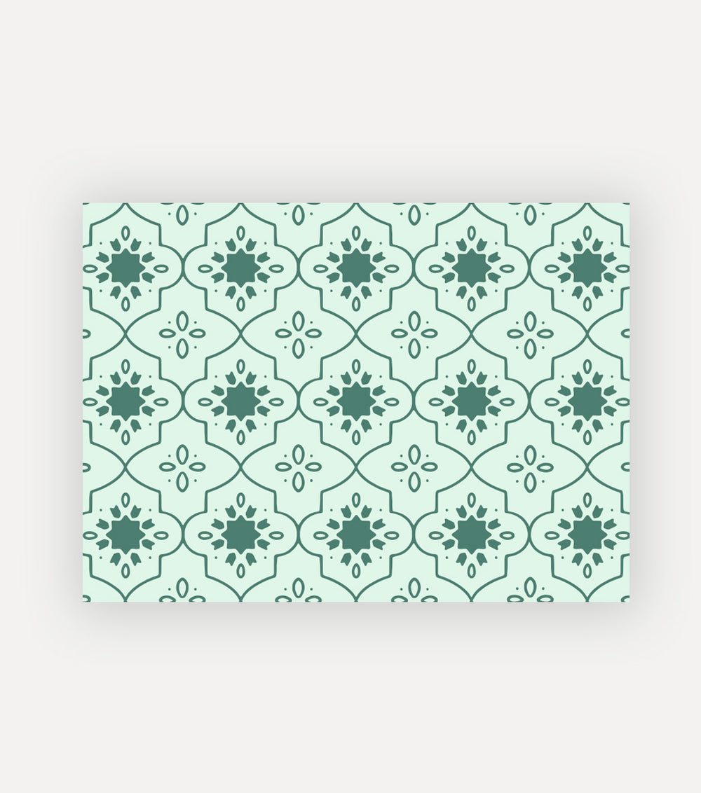 Elum, Moroccan Moorish Green Letterpress Boxed Notes