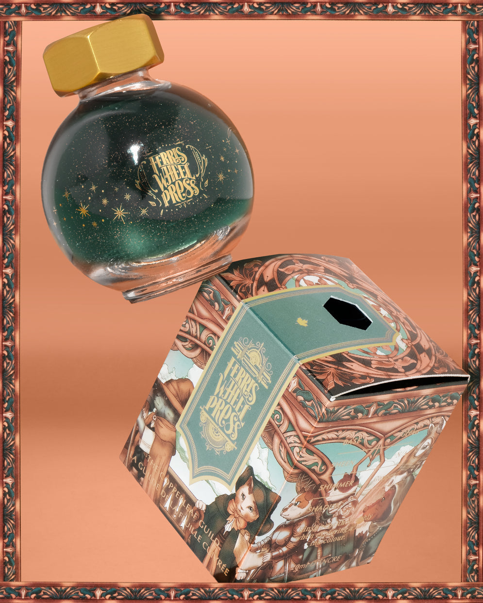 Ferris Wheel Press 20ml FerriTales Fountain Pen Ink, The Book of Knights Series, The Copperleaf Guild