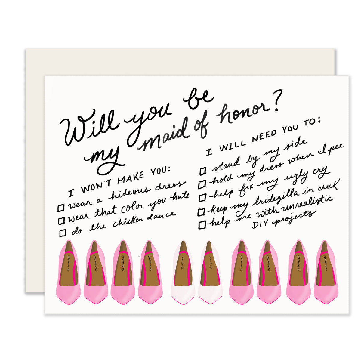 Slightly Stationery, Maid of Honor Shoes