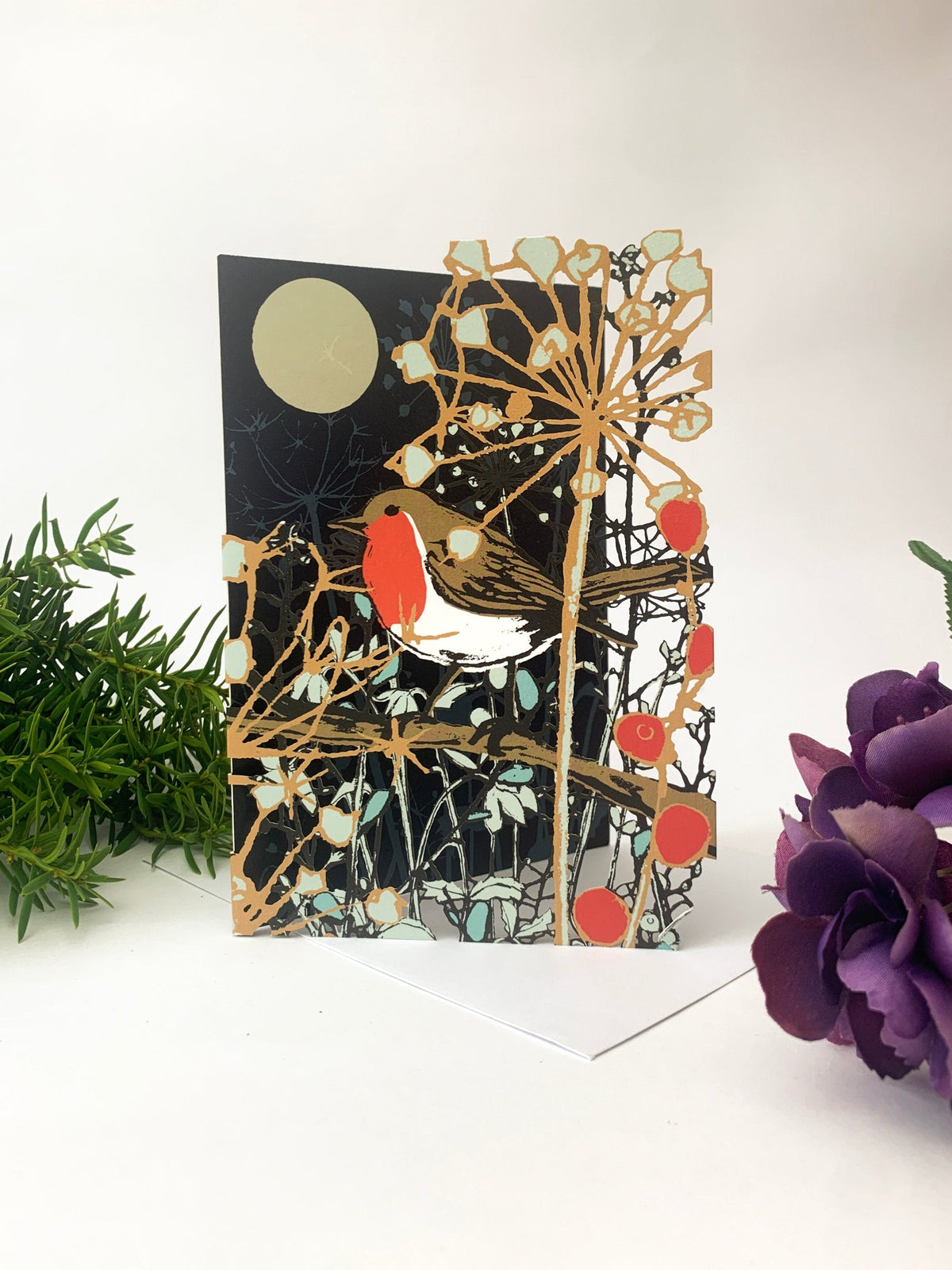 Winter's Tale Robin Lasercut Card