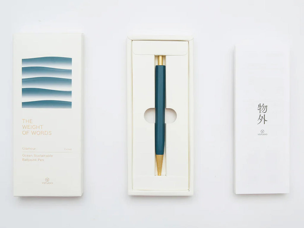 ystudio Ocean Sustainable Ballpoint Pen in Sea Indigo