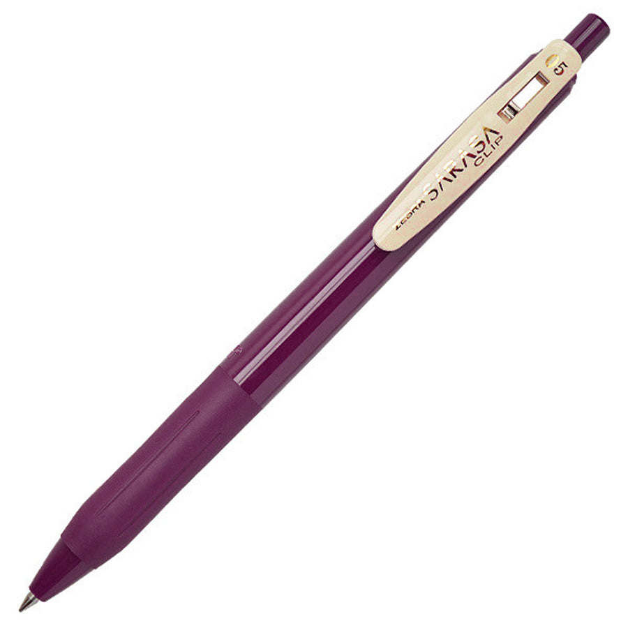 Zebra Sarasa Clip Gel Retractable, Bordeaux Purple, 0.5mm Pen