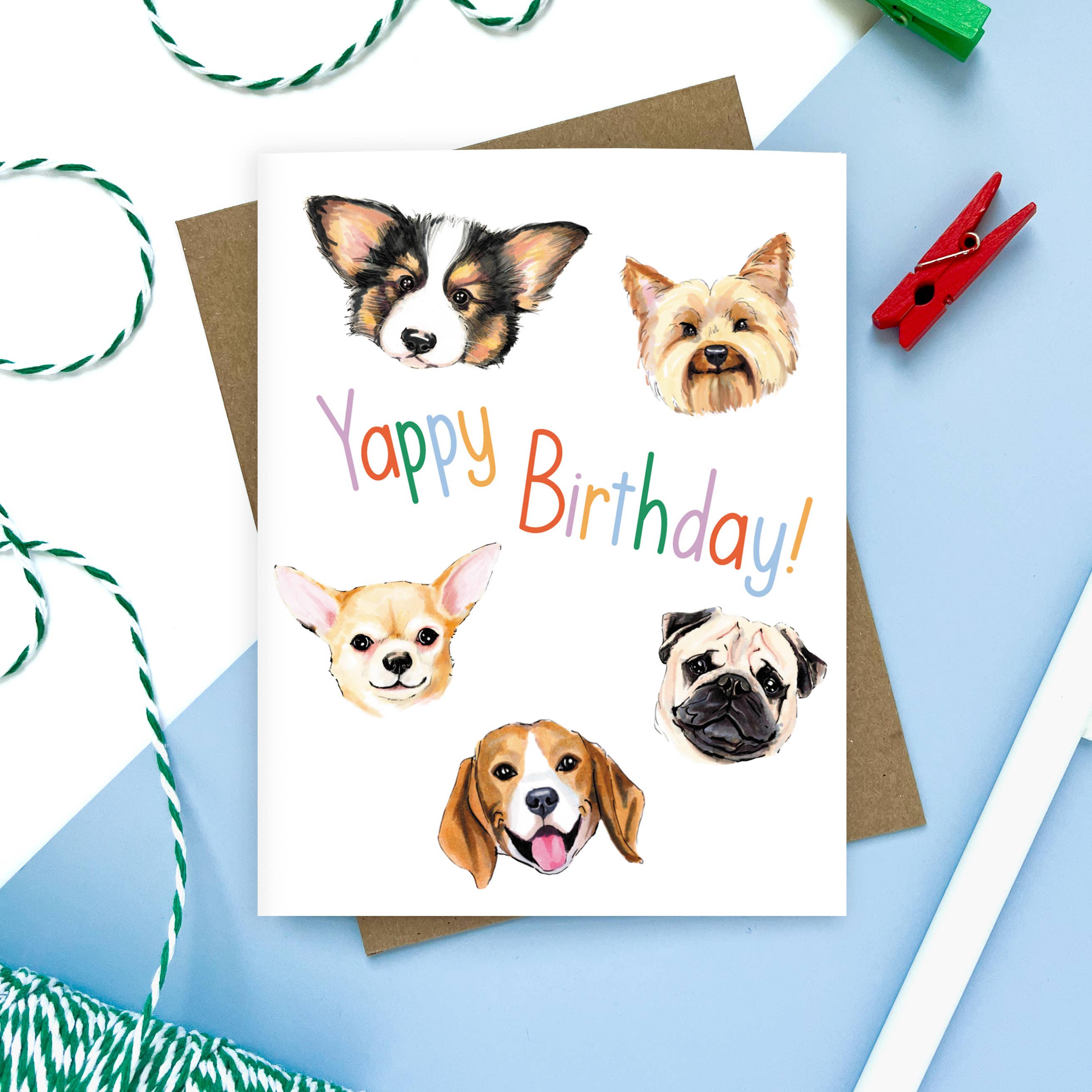 Morgan Swank Studio - Dog Yappy Birthday Card