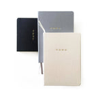 Studio Portmanteau - Wedding Vows Foil Embossed Linen Notebook | Neutral Tones: Charcoal