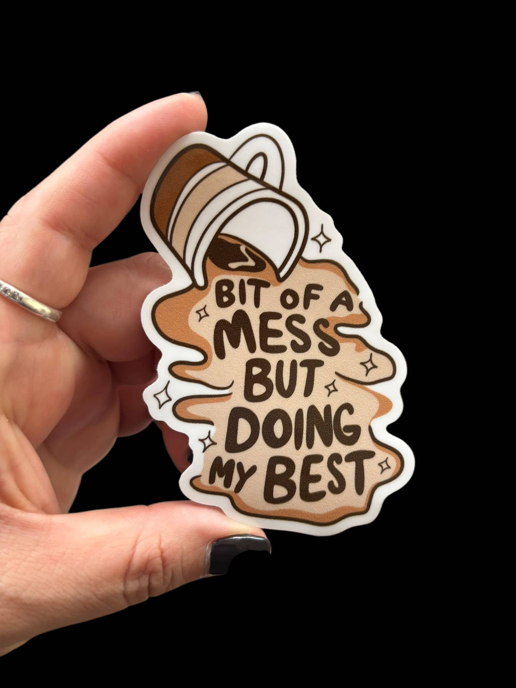 I Will Cut You Creations - Bit of a mess but doing my best Vinyl Sticker 