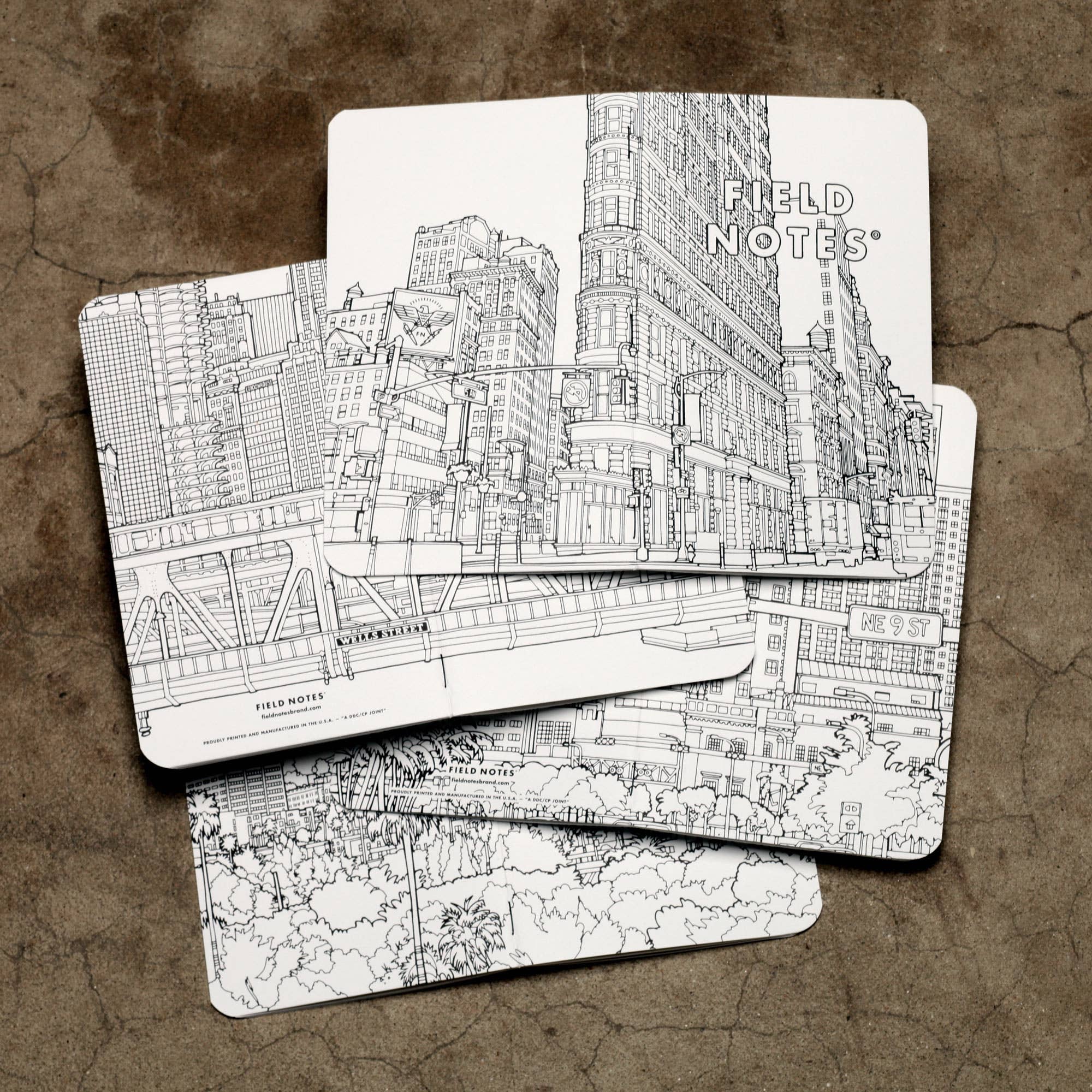 Field Notes - Streetscapes Sketch Book 2-Packs: Pack A: New York + Miami