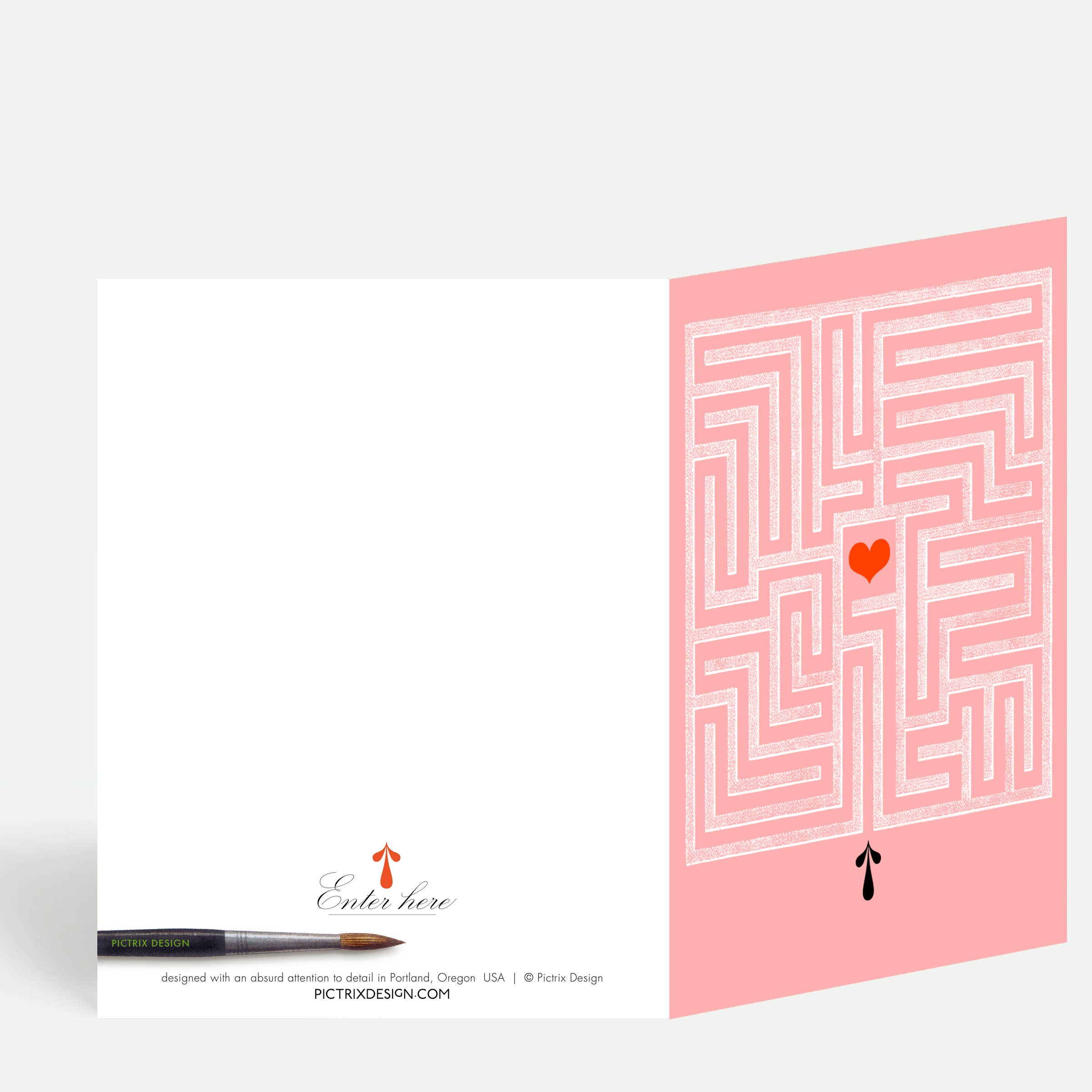 Pictrix Design - "Enter here" A2 notecard