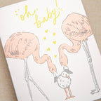 Kindred Letterpress - Flamingo Baby Card