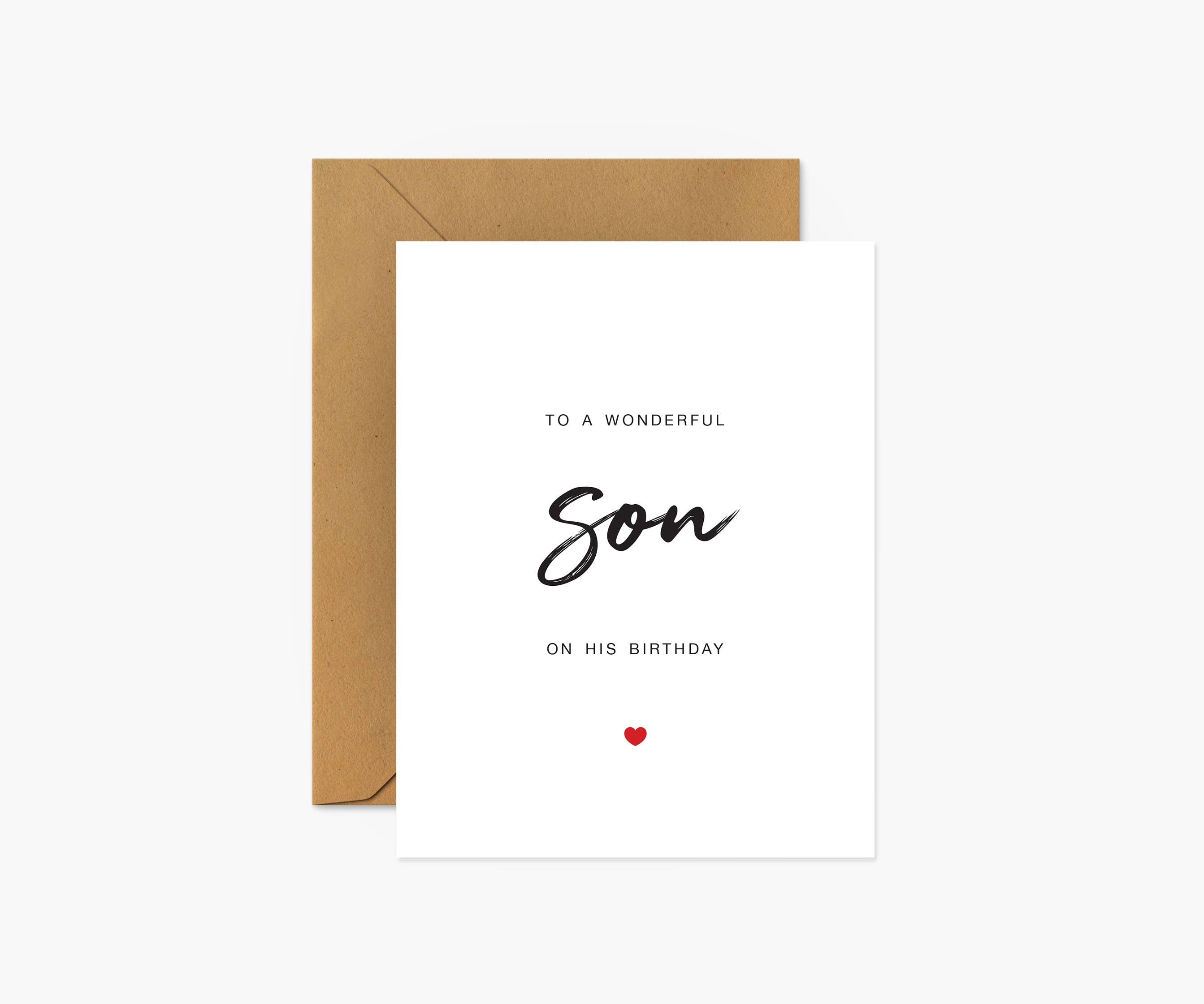 Footnotes - To a Wonderful Son on his Birthday - Birthday Card