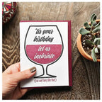 Kiss and Punch - Funny Friend Birthday Inebriate Letterpress Card