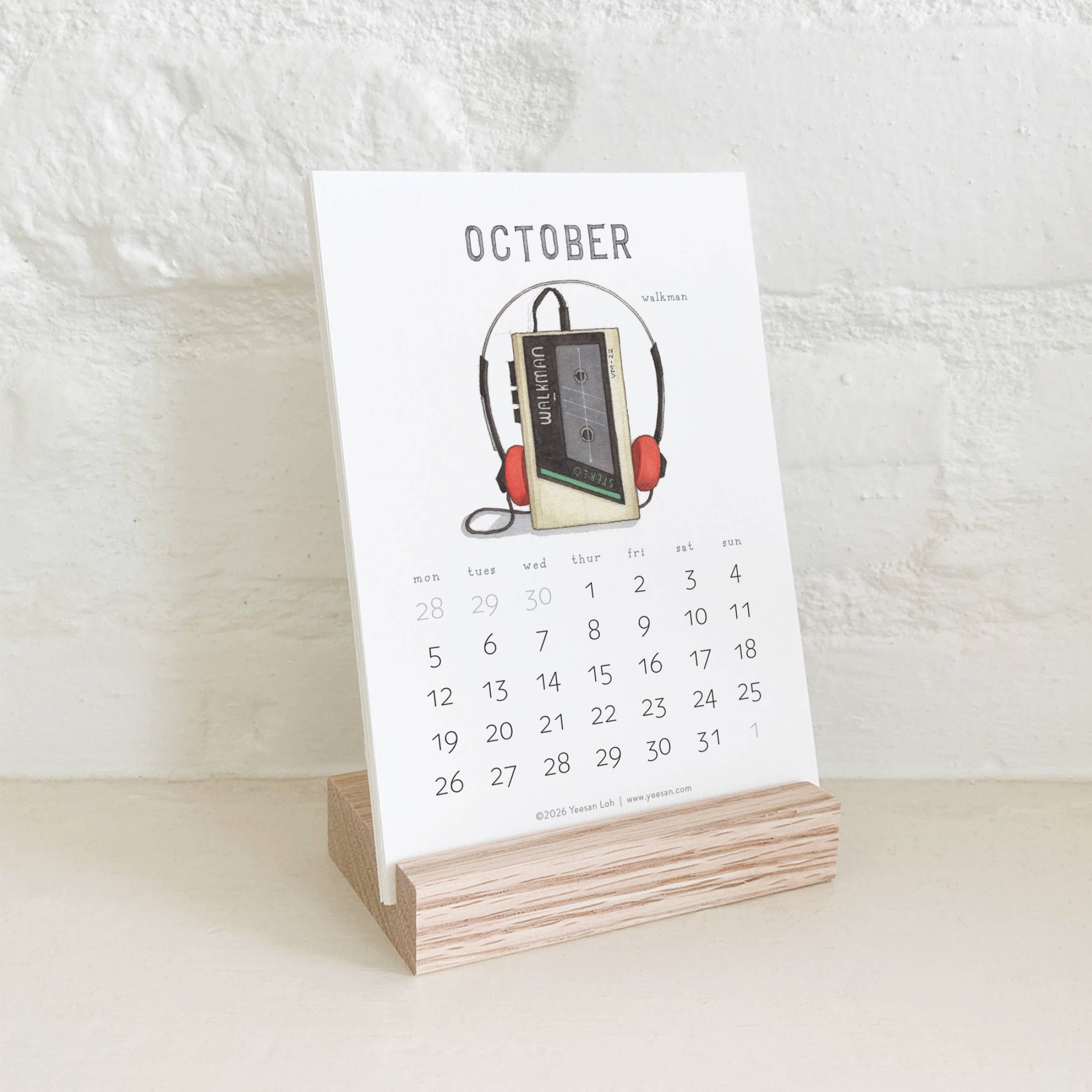 Yeesan Loh - 2026 Calendars: Retro Objects: MON-SUN / Standard/Classic