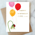 Abigail Jayne Design - Lady Bug Balloons Birthday Greeting Card