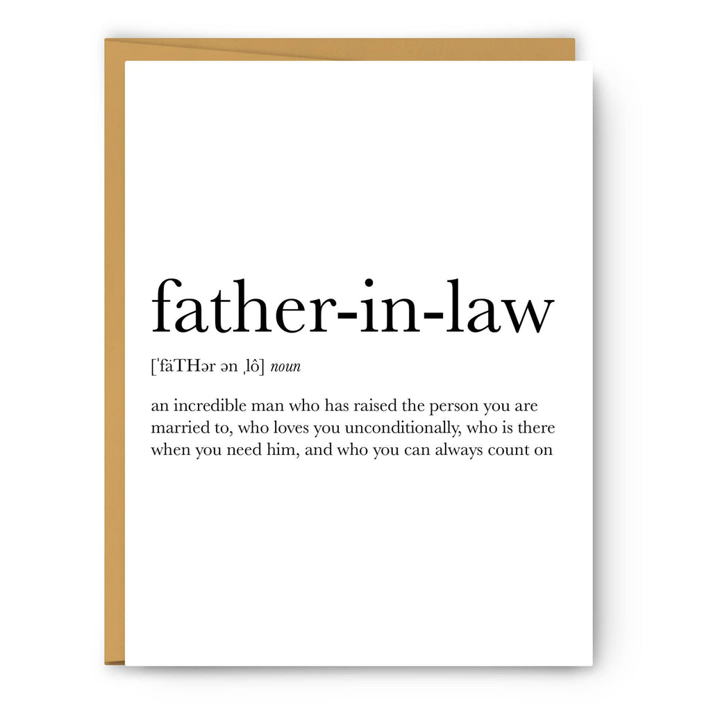 Footnotes - Father-in-Law Definition - Father's Day Card