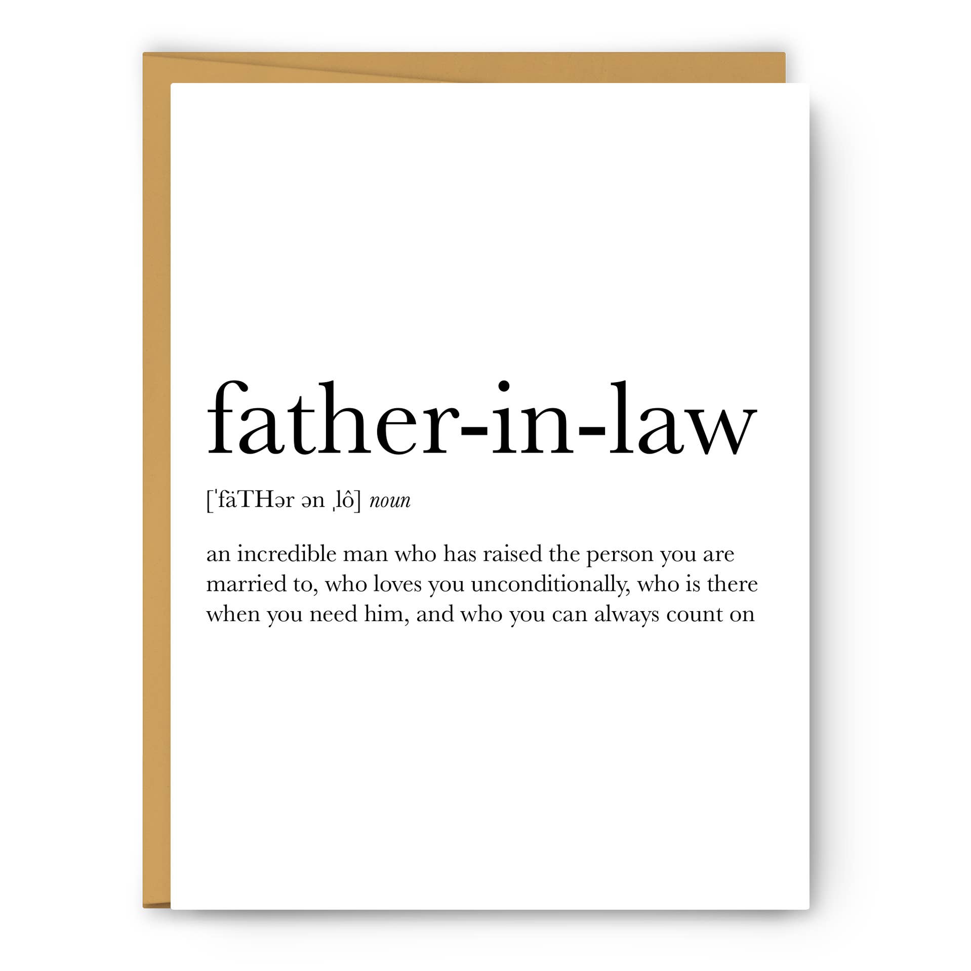 Footnotes - Father-in-Law Definition - Father's Day Card