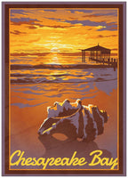 Lionheart Graphics - Chesapeake Bay Nautical Beach Sunset Postcard