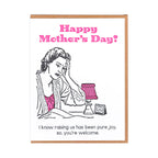 Lady Pilot Letterpress - Pure Joy Mother's Day Greeting Card