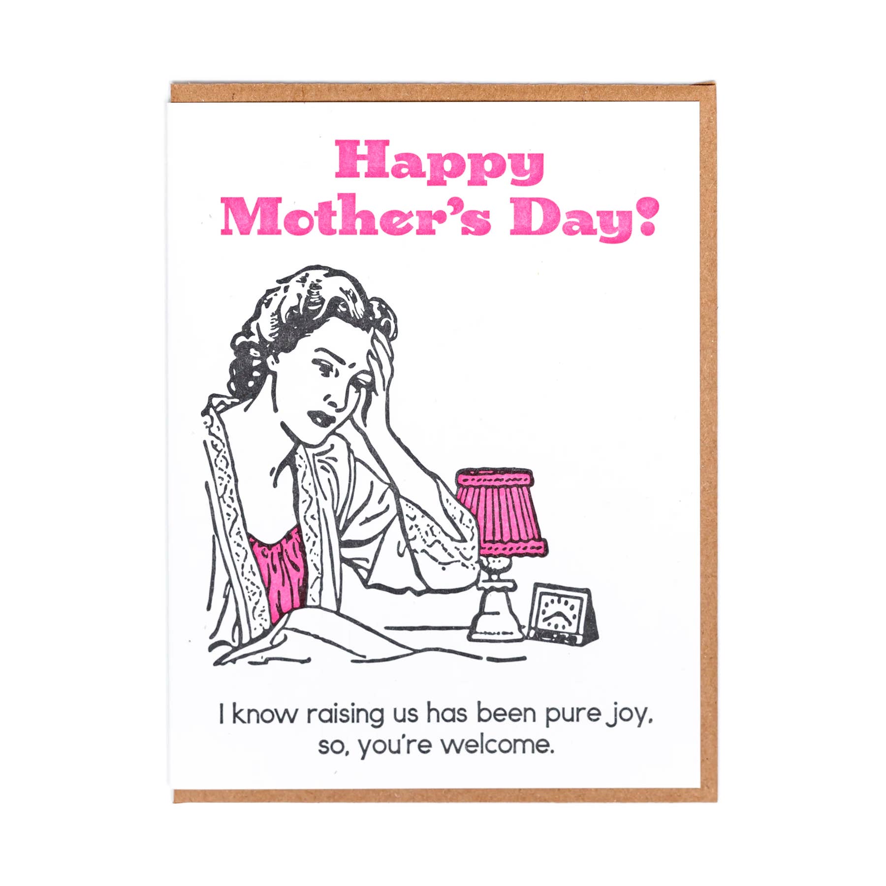 Lady Pilot Letterpress - Pure Joy Mother's Day Greeting Card