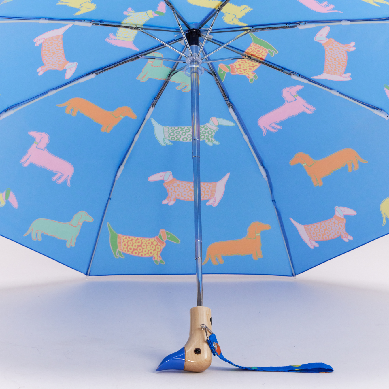 Original Duckhead - Dogs in Blue Dachshund Eco-friendly Duckhead Umbrella
