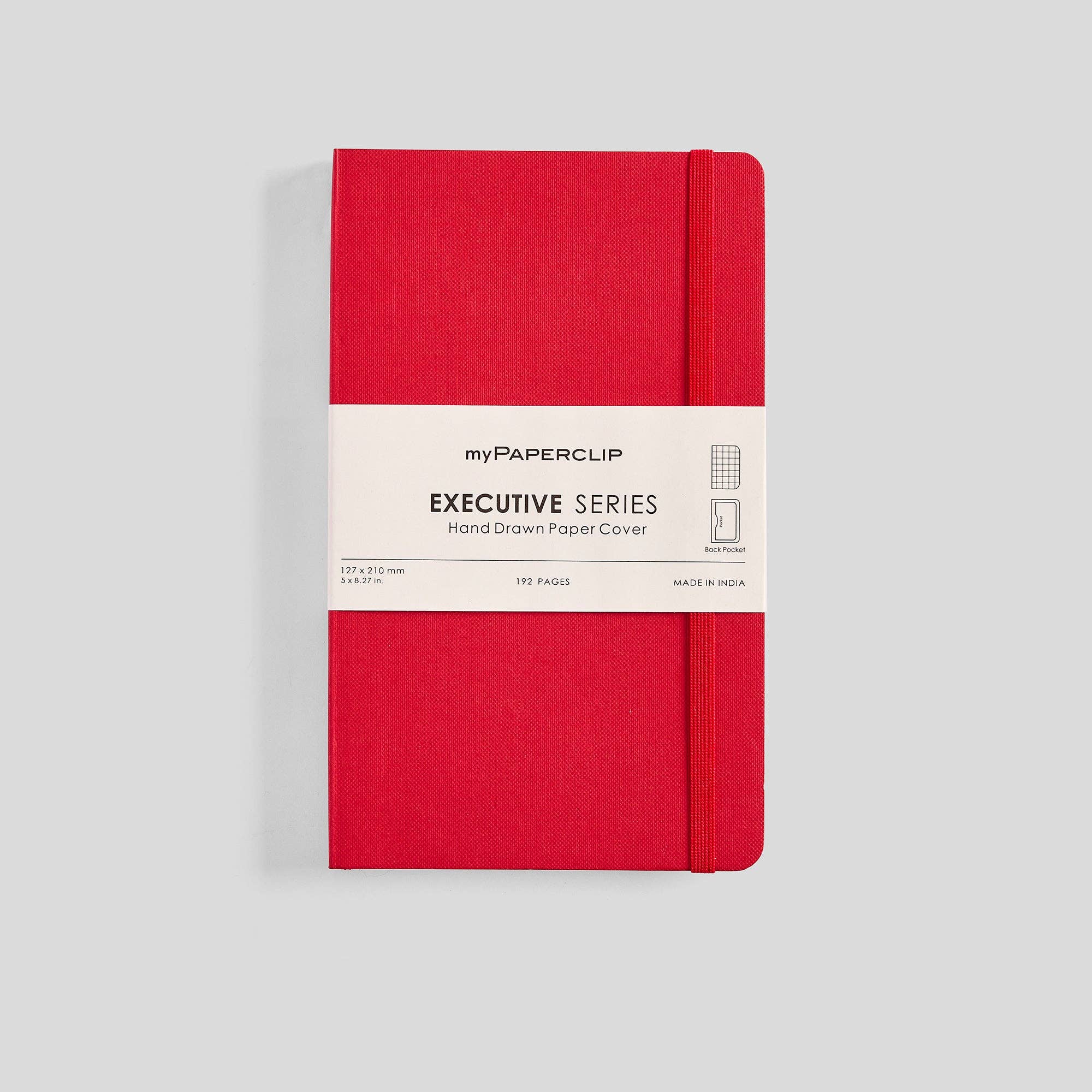 myPAPERCLIP - Executive Series Notebook - M (With Back Pocket): Ruled / Black
