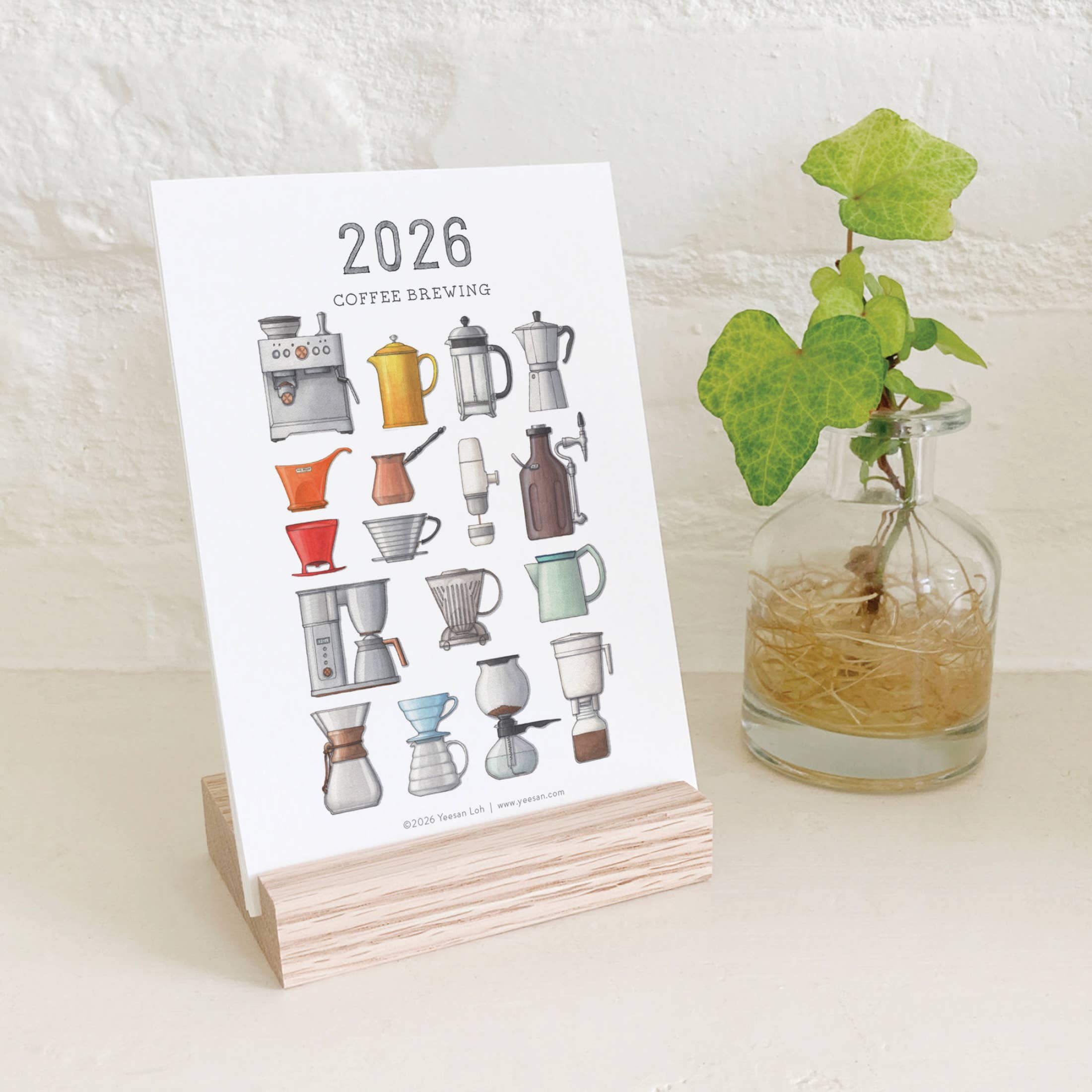 Yeesan Loh - 2026 Calendars: Coffee Brewing: MON-SUN,  Standard, Classic