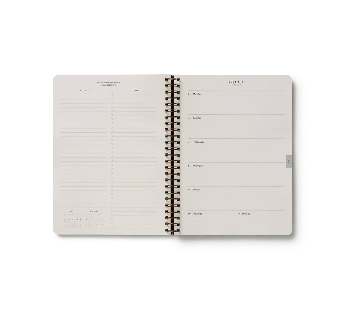 Rifle Paper Co. - 2027 Sage Hydrangea 12-Month Softcover Spiral Planner