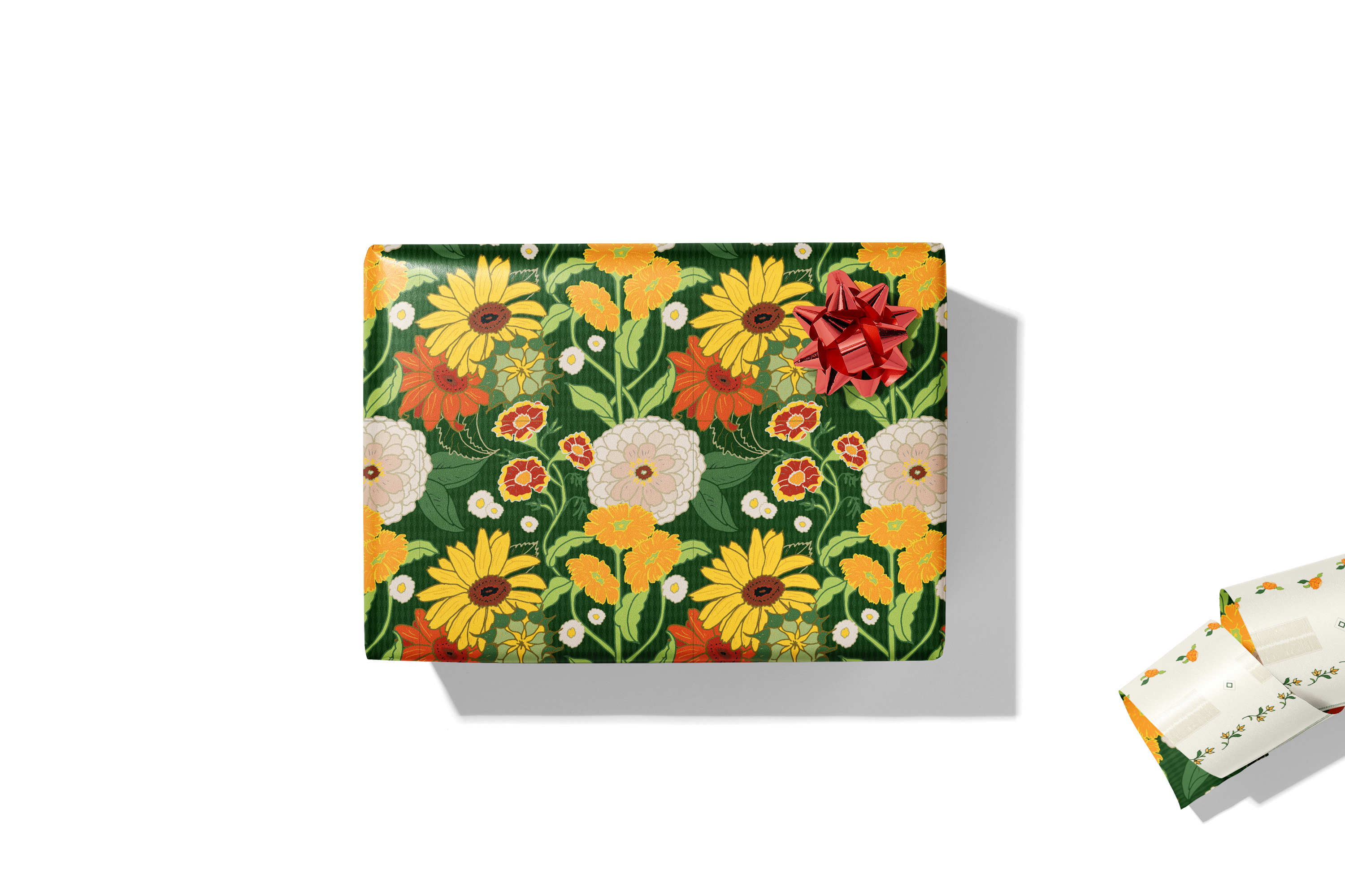 re:mused studio - Autumn Blooms Gift Wrap Sheet – Double Sided: Single Sheets